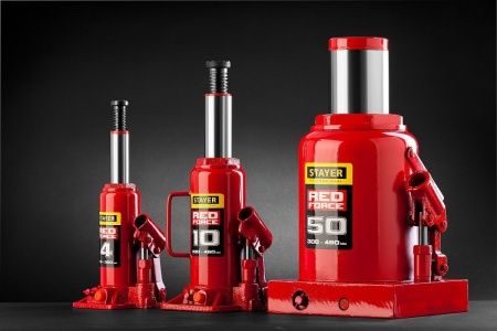 STAYER RED FORCE, 5 т, 216 - 413 мм, бутылочный гидравлический домкрат, Professional (43160-5) по цене 1 970 руб. купить в Воронеже. STAYER RED FORCE, 5 т, 216 - 413 мм, бутылочный гидравлический домкрат, Professional (43160-5) по цене 1 970 руб. купить в Воронеже.
