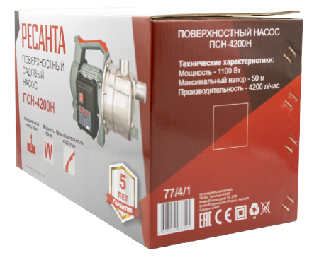 Поверхностный насос Ресанта ПСН-4200Н по цене 9 090 руб. купить в Воронеже.