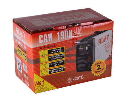 Сварочный аппарат инверторный Ресанта САИ 190К (компакт) по цене 5 221 руб. купить в Воронеже.
