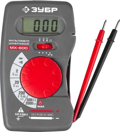 ЗУБР мультиметр цифровой портативный МХ-600 по цене  купить в Воронеже.