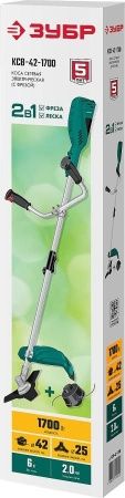 ЗУБР 1700 Вт коса сетевая, ш/с 42/25 см по цене 10 080 руб. купить в Воронеже.