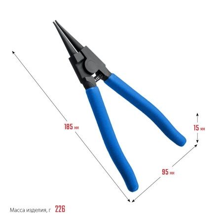 ЗУБР съемник стопорных колец 180 мм, прямые губки, внешний по цене 540 руб. купить в Воронеже.