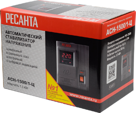Стабилизатор напряжения РЕСАНТА АСН-1500/1-Ц по цене 4 290 руб. купить в Воронеже.