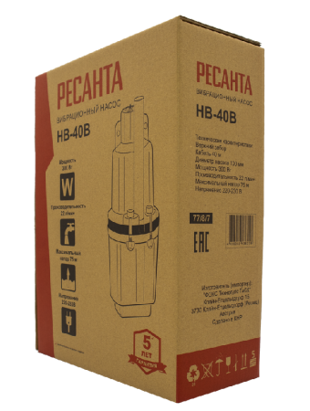 Вибрационный насос Ресанта НВ-40В по цене 3 290 руб. купить в Воронеже.