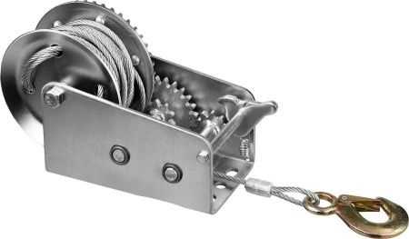 Лебедка ручная барабанная ЗУБР ″Профессионал″, тяговая, тросовая, 0.9 т, 8 м по цене 4 540 руб. купить в Воронеже.