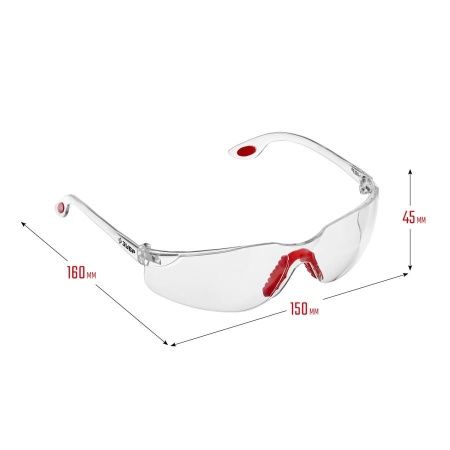 ЗУБР СПЕКТР 3, открытого типа, прозрачные, широкое моностекло, защитные очки (110315) по цене 133 руб. купить в Воронеже.