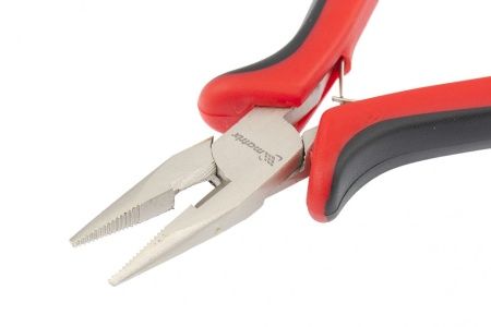 Длинногубцы прямые Mini, 130 мм, никелированные, авторазжим, двухкомпонентные рукоятки Matrix по цене 252 руб. купить в Воронеже.