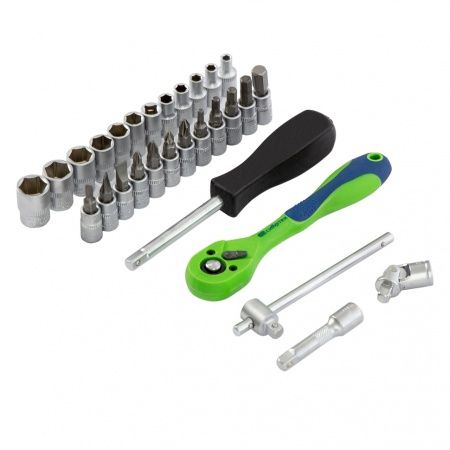 Набор инструментов 29 предметов, CrV, 1/4" Сибртех по цене 1 755 руб. купить в Воронеже.