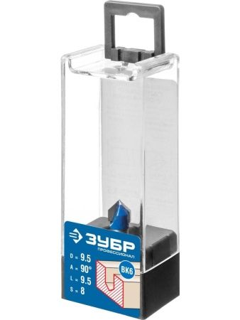 ЗУБР 9.5 x 9.5 мм, угол 90° мм, фреза пазовая галтельная V-образная, Профессионал (28752-9.5) по цене 342 руб. купить в Воронеже.