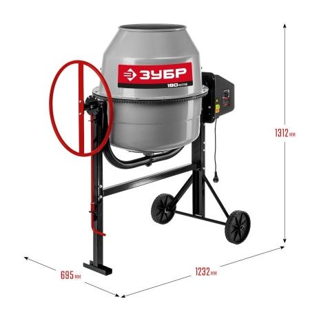 Бетономешалка ЗУБР БМЧ-180, 180 Л по цене  купить в Воронеже.