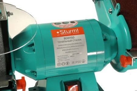 Станок точильный дисково-ленточный BG61150 Sturm!,350Вт,150 мм,50*686, подключение насадки для заточки сверл по цене 6 490 руб. купить в Воронеже.
