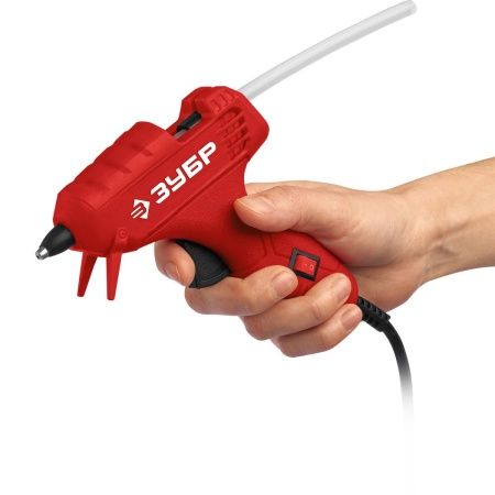 ЗУБР d 7 мм, выход клея 5 г/мин, электрический термоклеевой пистолет (06851-7) по цене 610 руб. купить в Воронеже.