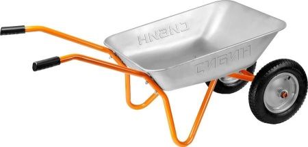 Садовая двухколесная тачка СИБИН СТ-21 65 л 100 кг по цене 4 070 руб. купить в Воронеже.