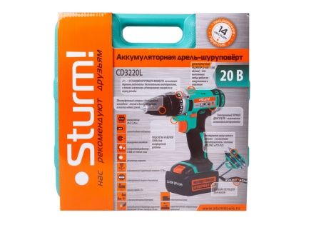 Аккумуляторный шуруповерт Sturm! CD3220L по цене  купить в Воронеже.