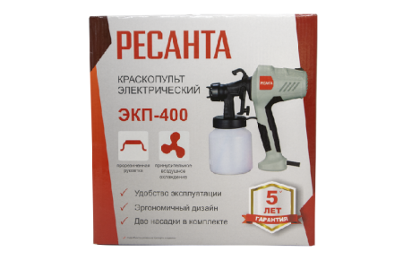 Краскопульт электрический Ресанта ЭКП-400 по цене 3 690 руб. купить в Воронеже. Краскопульт электрический Ресанта ЭКП-400 по цене 3 690 руб. купить в Воронеже.