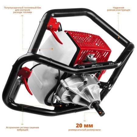 Мотобур (бензобур), без шнека, d=60-300 мм, 71 см3, 2 оператора, ЗУБР по цене 20 990 руб. купить в Воронеже. Мотобур (бензобур), без шнека, d=60-300 мм, 71 см3, 2 оператора, ЗУБР по цене 20 990 руб. купить в Воронеже.