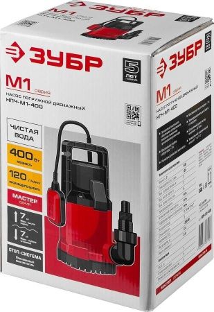 Дренажный насос ЗУБР с минимальным уровнем откачки, 400 Вт по цене 3 610 руб. купить в Воронеже.