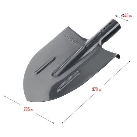 Штыковая лопата c ребрами жесткости ЗУБР МАСТЕР, ЛКО, без черенка по цене 423 руб. купить в Воронеже.