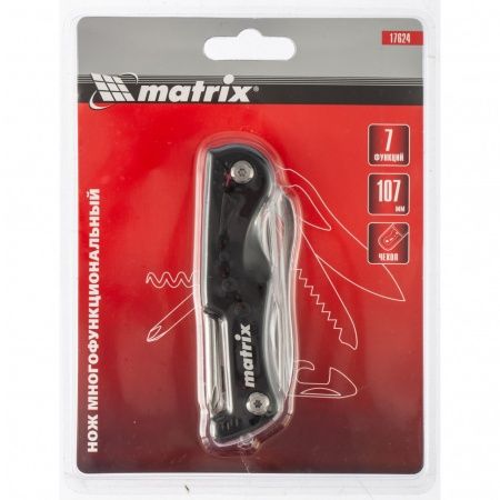 Нож многофункциональный, 7 функций, в чехле, 107 мм Matrix по цене 745 руб. купить в Воронеже.