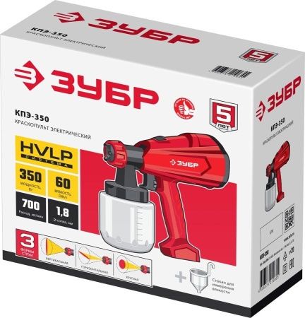 Краскопульт (краскораспылитель) электрич, ЗУБР КПЭ-350, HVLP, 0.8л, краскоперенос 0-700мл/мин, вязкость краски 60 DIN/сек, сопло 1.8мм, 350Вт по цене 3 640 руб. купить в Воронеже. Краскопульт (краскораспылитель) электрич, ЗУБР КПЭ-350, HVLP, 0.8л, краскоперенос 0-700мл/мин, вязкость краски 60 DIN/сек, сопло 1.8мм, 350Вт по цене 3 640 руб. купить в Воронеже.