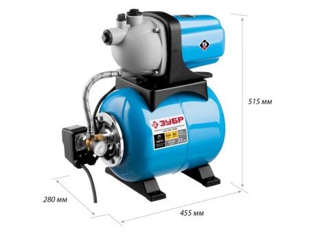 Станция насосная ЗУБР ″Мастер″ М3 автоматическая, 1000 Вт, пропускная способность 60 л/мин, напор 44 м, бак 20 л по цене 16 160 руб. купить в Воронеже.