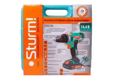 Аккумуляторный шуруповерт Sturm! CD3214L 2019 по цене  купить в Воронеже.