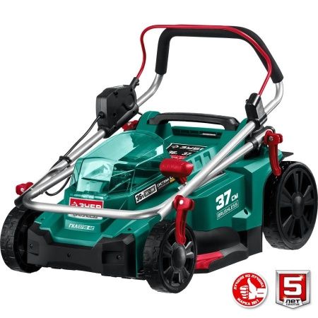 ЗУБР 36В бесщеточная газонокосилка, 2х18В АКБ (4Ач). ГКЛ-3736-42 по цене 28 870 руб. купить в Воронеже.