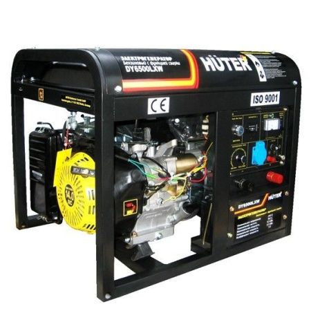 Бензиновый электрогенератор Huter DY6500LXW ( с функцией сварки )