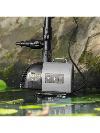 Насос фонтанный FNP110-34, 112 Вт, подъем 3,4 м, 3400 л/ч, колокольчик/каскад/гейзер Denzel по цене 5 040 руб. купить в Воронеже.