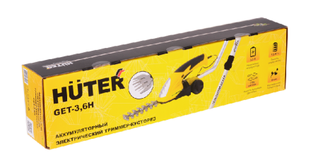Аккумуляторный электрический триммер-кусторез Huter GET-3,6H по цене 3 490 руб. купить в Воронеже.