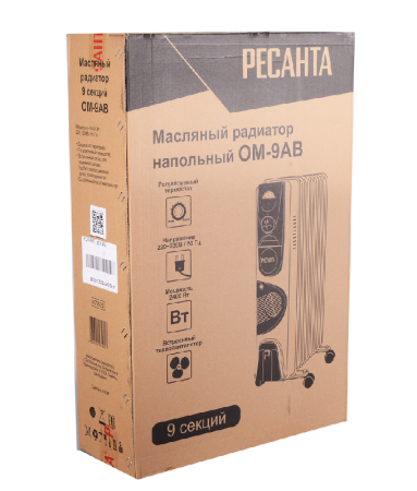 Масляный радиатор Ресанта ОМ-9АВ по цене 4 890 руб. купить в Воронеже.