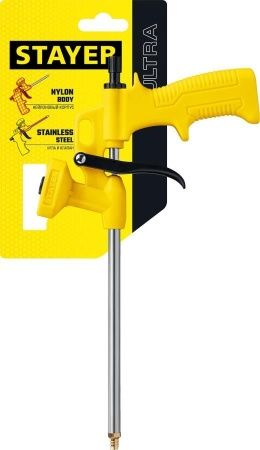 STAYER ULTRA пистолет для монтажной пены, нейлоновый корпус по цене 423 руб. купить в Воронеже.