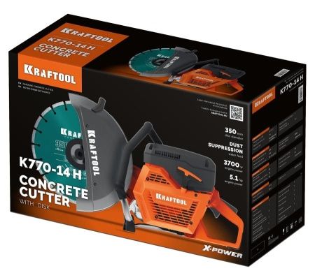 KRAFTOOL 3700 Вт, 350 мм, диск в комплекте, бензорез по бетону (бетонорез) (K770-14 H) по цене 70 690 руб. купить в Воронеже.