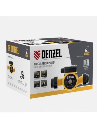Циркуляционный насос CP32-6, напор 6 м, 70 л/мин, 1 м кабель, монт. длина 180 мм Denzel по цене 3 940 руб. купить в Воронеже.