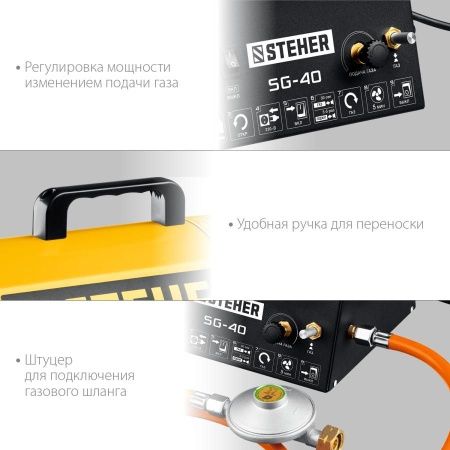 Газовая тепловая пушка STEHER, 33 кВт по цене 8 620 руб. купить в Воронеже.