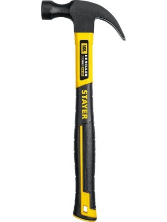 STAYER Hercules, 560 г, молоток-гвоздодёр столярный с фиберглассовой рукояткой, Professional (2026-560) по цене 970 руб. купить в Воронеже.