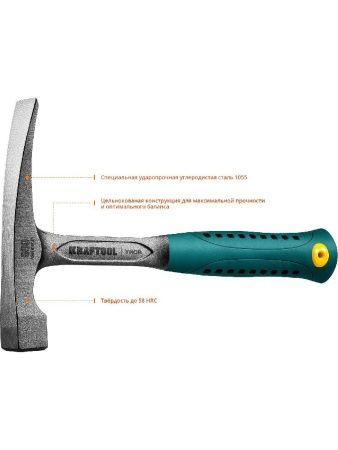 KRAFTOOL Thor, 600 г, цельнокованый молоток каменщика (20191) по цене 3 120 руб. купить в Воронеже.