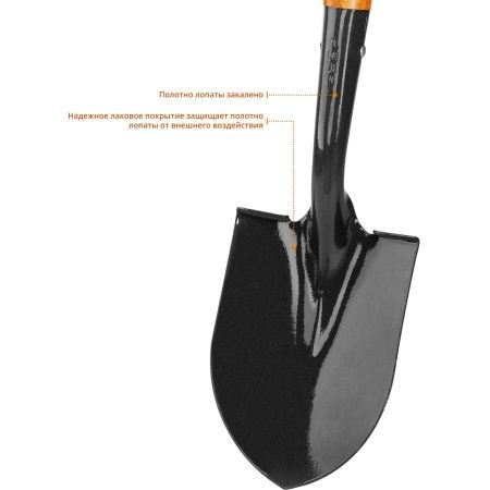 Лопата ″Профи-10″ автомобильная, деревянный черенок, с рукояткой, ЗУБР Профессионал по цене 1 300 руб. купить в Воронеже.