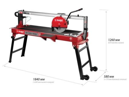 Электроплиткорез ЗУБР ″Мастер″, длина реза 1200 мм, диск 300 мм, глубина реза 90°-65мм/45°-40 мм, стол 1260x468 мм, 1500Вт по цене 55 990 руб. купить в Воронеже.