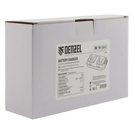 Устройство зарядное для аккумуляторов IBC-18-3.0-2, Li-Ion, 18В, 3.0 А, для двух батарей Denzel по цене 3 910 руб. купить в Воронеже.