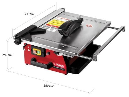 Электроплиткорез ЗУБР ″Мастер″, диск 200 мм, глубина реза 90°-40мм/45°-25мм, стол 500х400мм, 2950об/мин, 1000Вт по цене 13 390 руб. купить в Воронеже.
