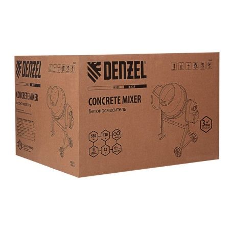 Бетоносмеситель B-125, 550 Вт, 130 л Denzel по цене 29 360 руб. купить в Воронеже.