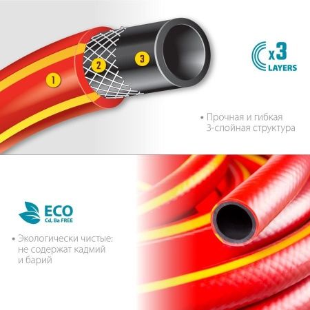 GRINDA EXPERT 3, 1/2″, 20 м, 35 атм, трёхслойный, армированный, поливочный шланг, PROLine (8-429005-1/2-20) по цене 1 200 руб. купить в Воронеже.