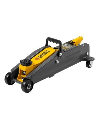 Домкрат гидравлический подкатной, 2 т, 135-385 мм, в пласт. кейсе Denzel по цене 5 710 руб. купить в Воронеже.