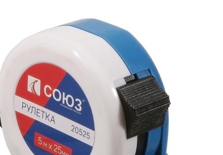 Рулетка 5х25мм, пластиковый корпус, СОЮЗ по цене 180 руб. купить в Воронеже.
