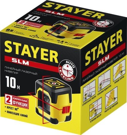 STAYER SLM нивелир лазерный, 10м, точн. +/-0,5 мм/м по цене 2 480 руб. купить в Воронеже.
