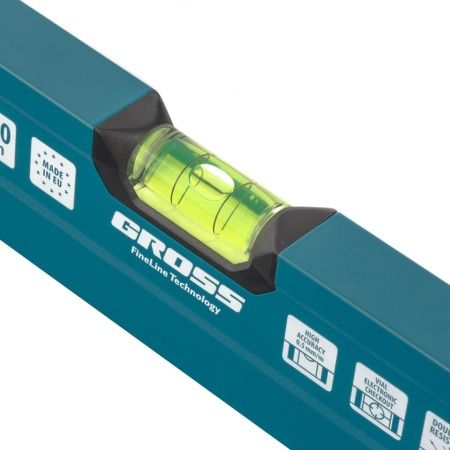 Уровень алюминиевый, 600 мм, фрезеровка, 3 глазка, Prazision Gross по цене 1 798 руб. купить в Воронеже.