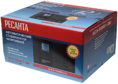 Стабилизатор напряжения РЕСАНТА АСН-8000/1-ЭМ по цене 26 990 руб. купить в Воронеже.