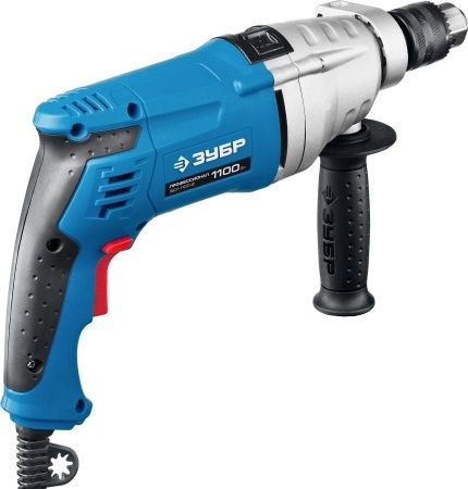 ЗУБР 1100 Вт ударная 2-х скоростная дрель в кейсе, серия Профессионал по цене 9 030 руб. купить в Воронеже.