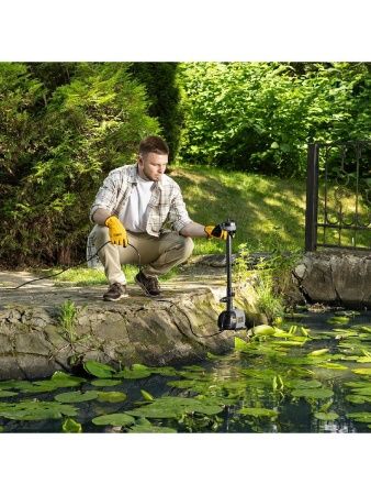 Насос фонтанный FNP110-34, 112 Вт, подъем 3,4 м, 3400 л/ч, колокольчик/каскад/гейзер Denzel по цене 5 040 руб. купить в Воронеже.